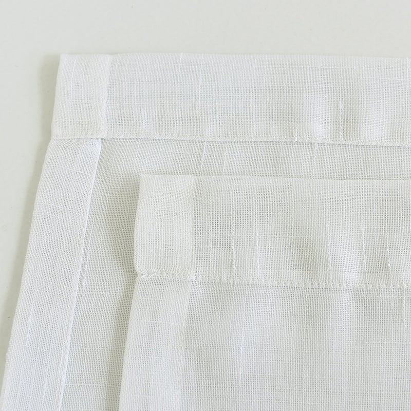 Randall Off White Faux Linen Sheer Curtain with 8 Metal Grommets Open Weave Window Treatment Drape for Living Room & Bedroom,Modern Privacy & Light Filtering & Light Drapes Curtains 2 Panels, 84Inch - Image 4